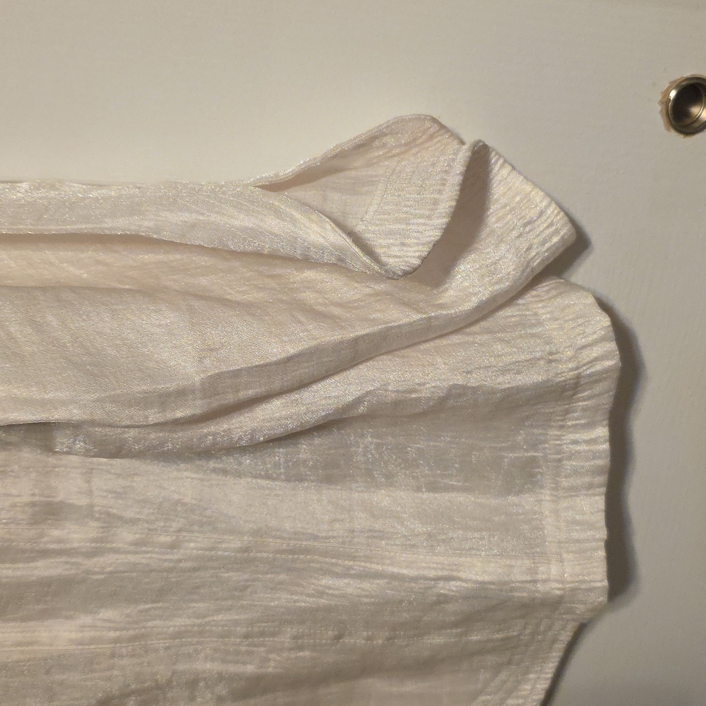 Ruby Rd. White Shimmery Button-Up Jacket - Picture 6 of 7